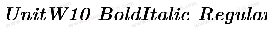 UnitW10 BoldItalic Regular字体转换